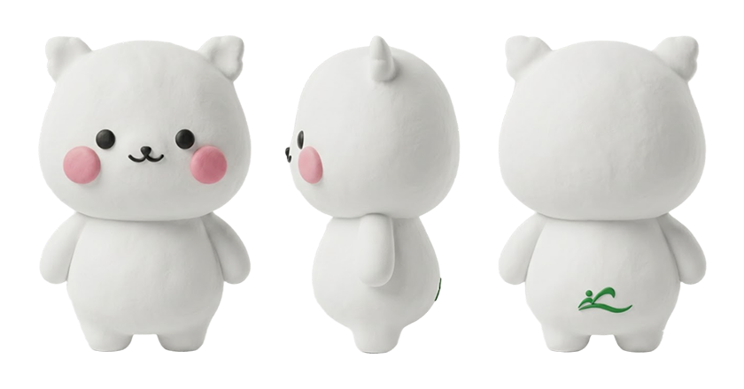 안다미 3D 캐릭터 정면, 측면, 후면 모습